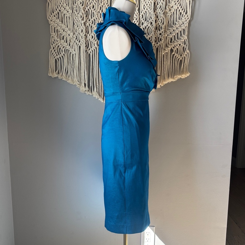 Merona Teal Ruffled Mini Dress - Picture 5 of 6